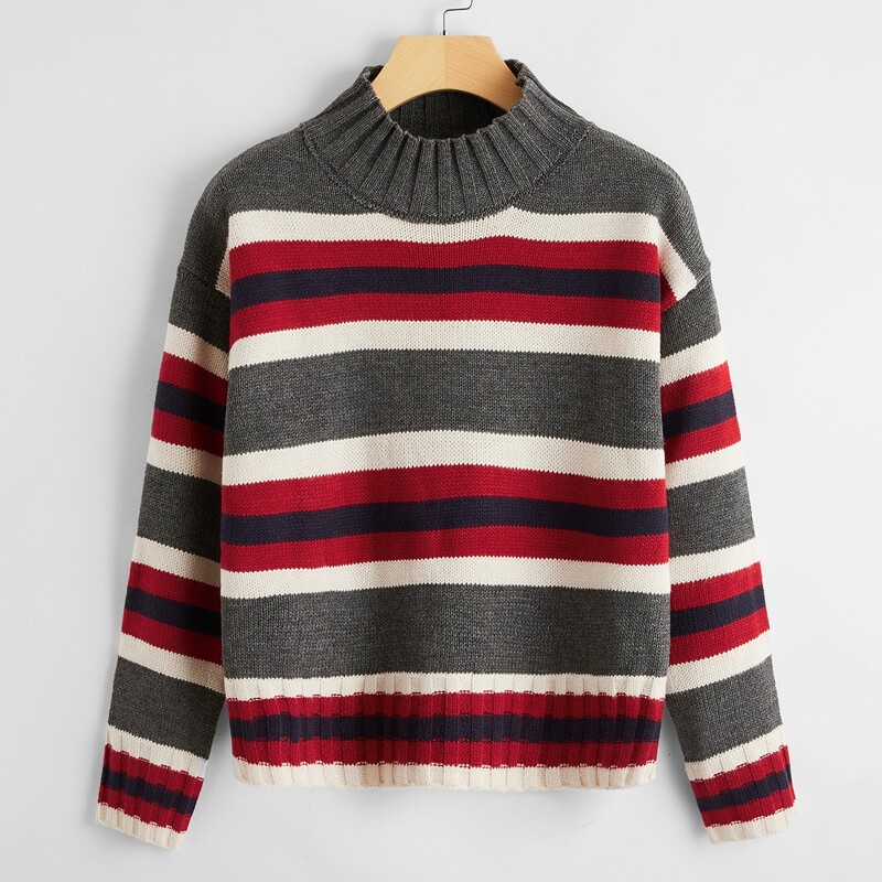 

Striped Pattern Sweater, Multicolor