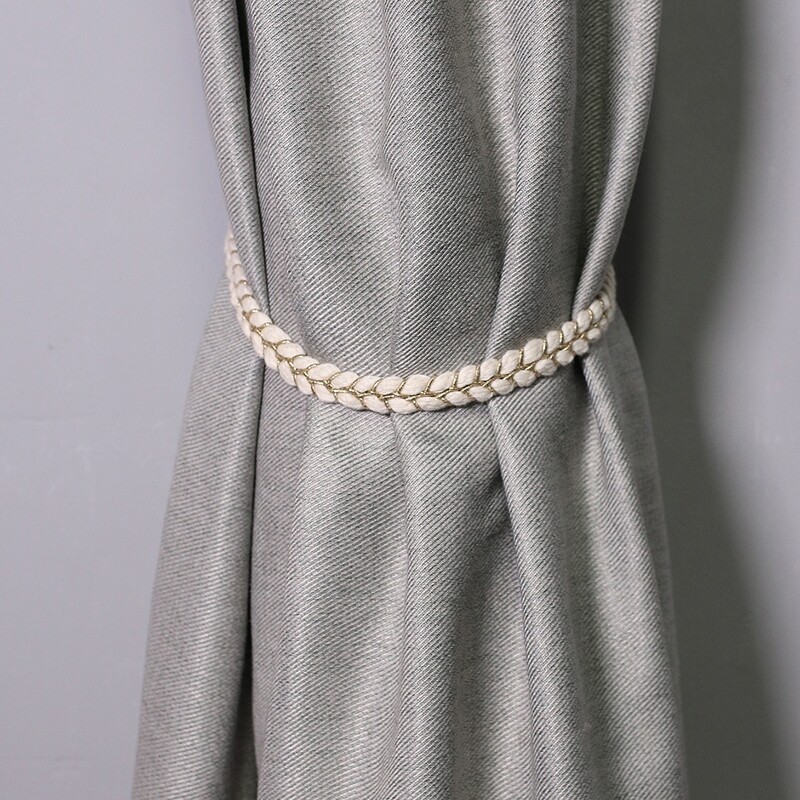 

2pcs Rope Braid Curtain Tie Back, Beige