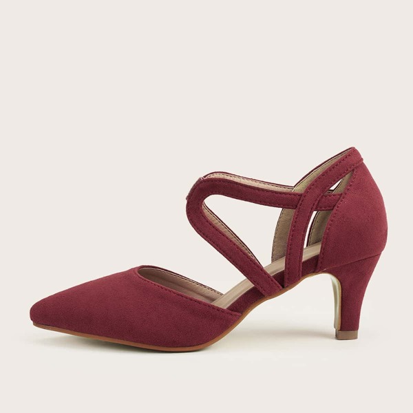 

Point Toe High Heeled Pumps, Red