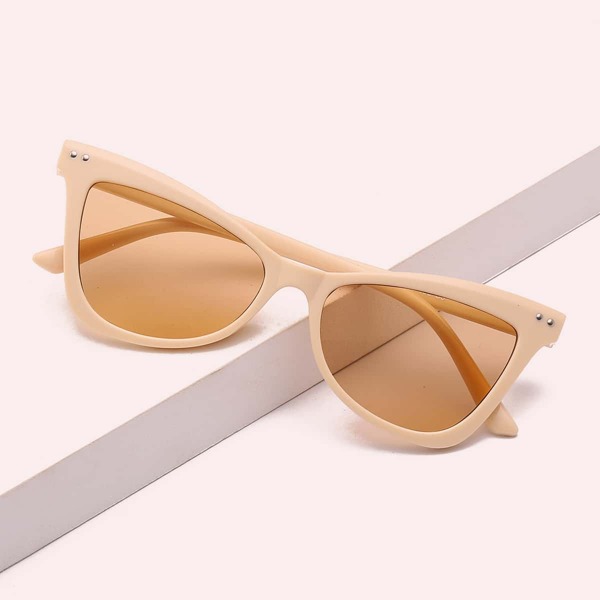 

Studded Decor Acrylic Frame Sunglasses