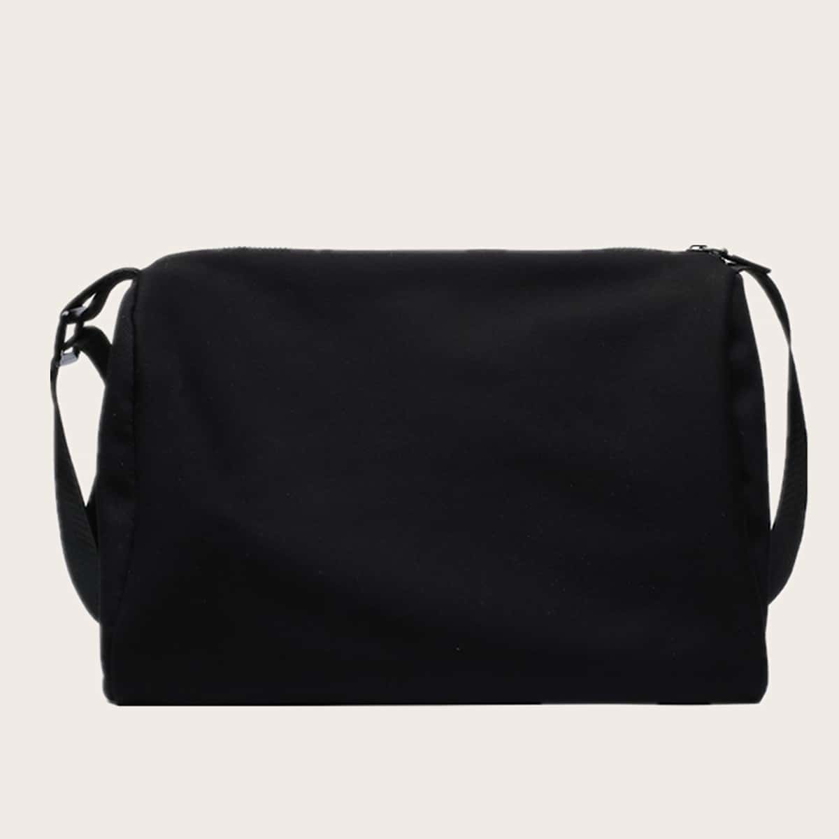 

Minimalist Canvas Crossbody Bag, Black
