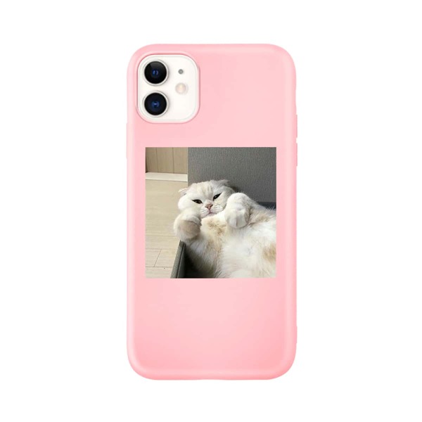 

Cat Print iPhone Case, Pink