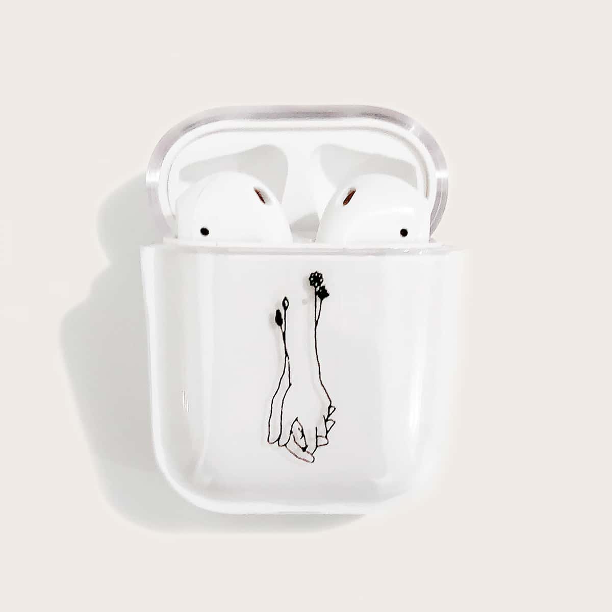 

Hand Print AirPods Case, Clear
