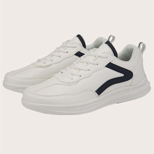 

Men Two Tone Lace-up Front Sneakers, White