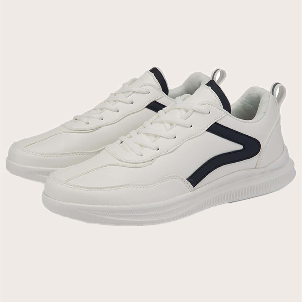 

Guys Two Tone Lace-up Front Sneakers, White