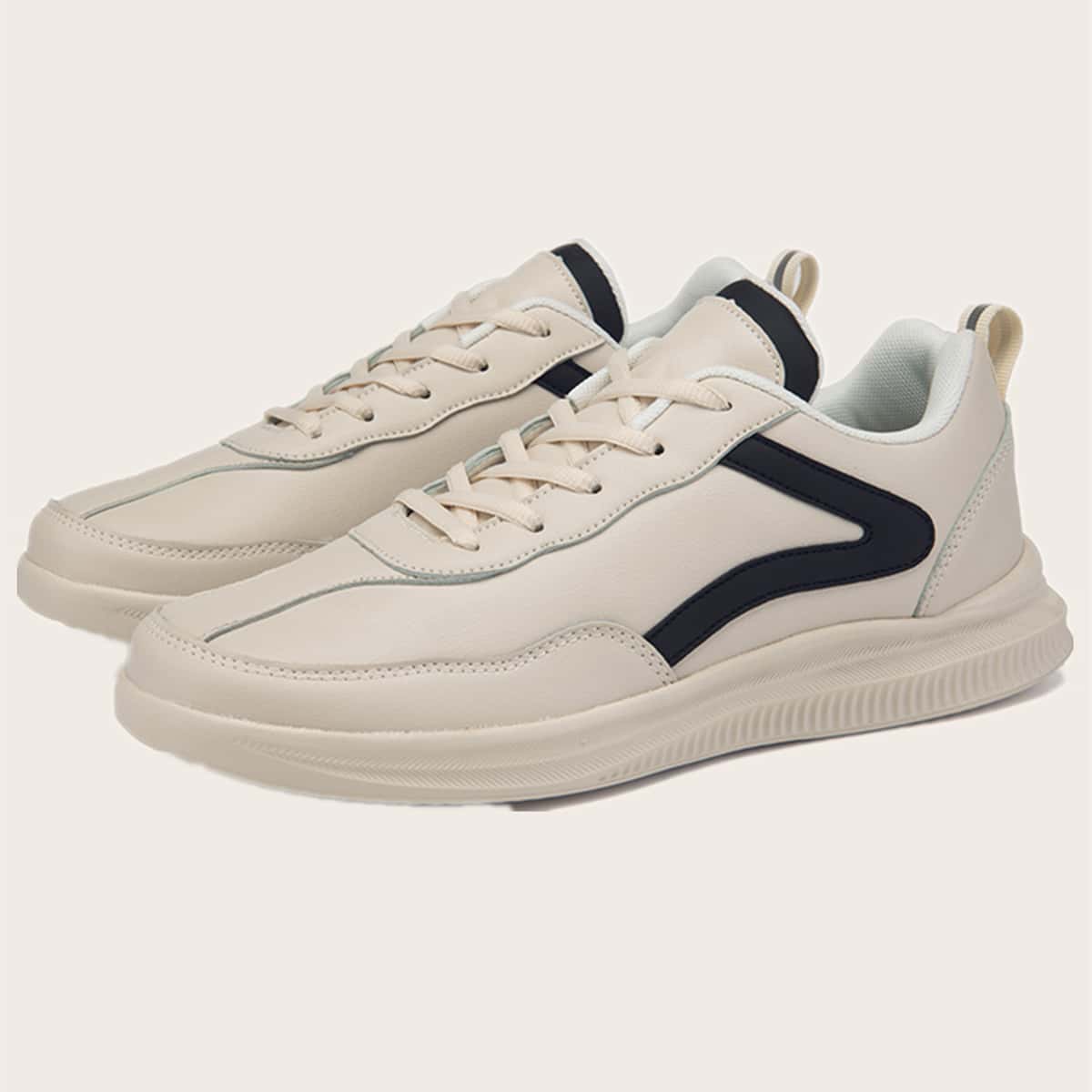 

Guys Two Tone Lace-up Front Sneakers, Beige