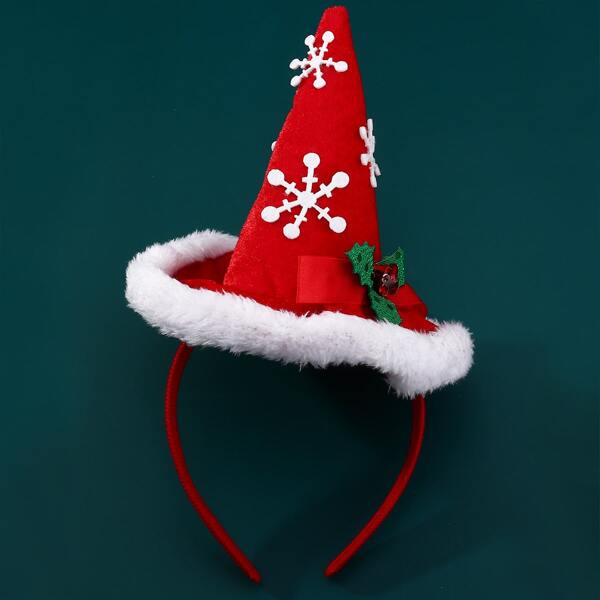 

Christmas Hat Decor Dog Hair Hoop, Red