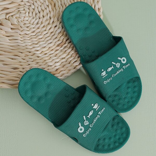 

Letter Graphic Shower Slides, Green