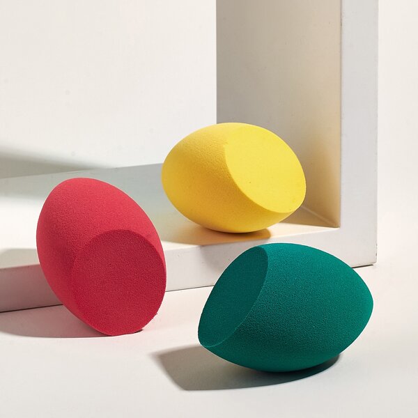

3pcs Christmas Makeup Sponge, Multicolor