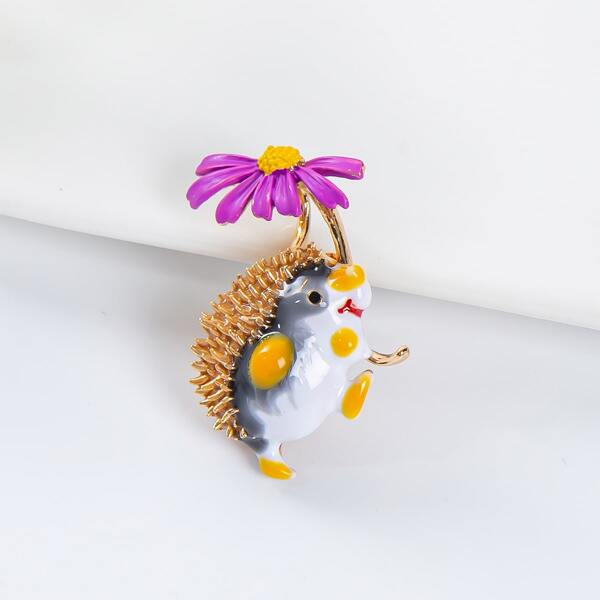 

Animal Flower Design Brooch, Multicolor