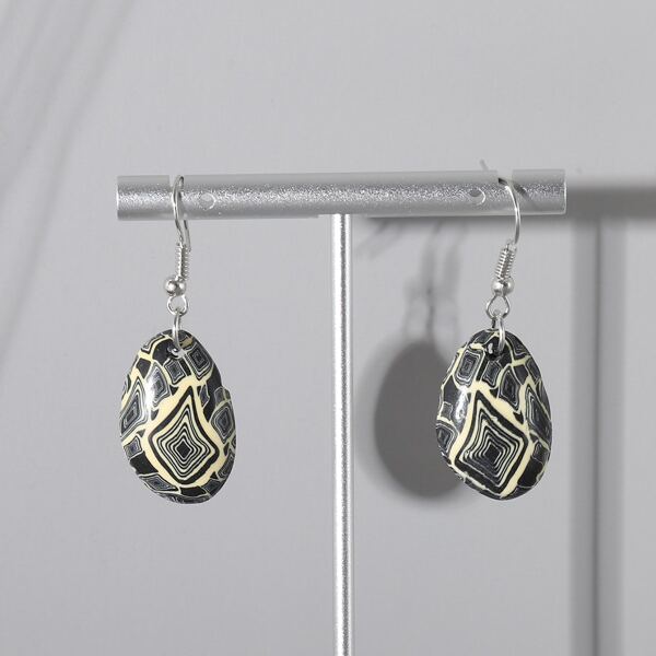 

Color Block Drop Earrings, Multicolor