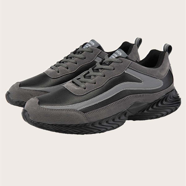 

Men Two Tone Lace-up Front Sneakers, Grey