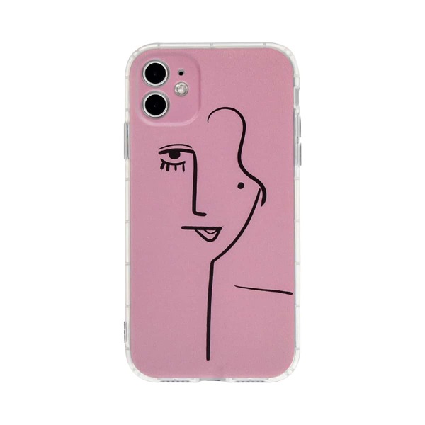 

Figure Graphic iPhone Case, Pink