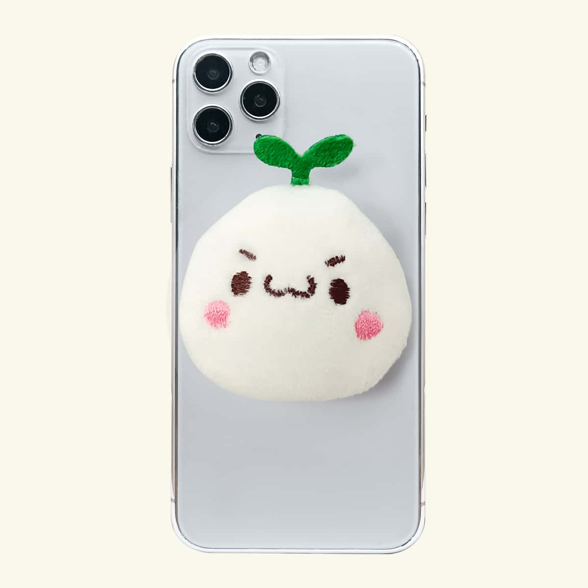 

Cartoon Design Pop-Out Phone Grip, Beige