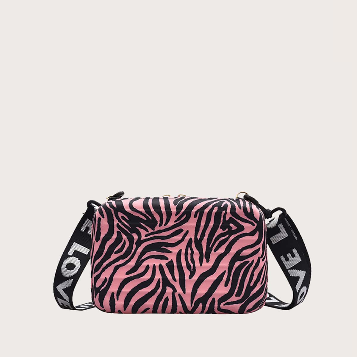 

Zebra Striped Box Bag, Multicolor