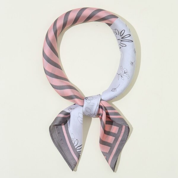 

Striped Pattern Bandana, Multicolor
