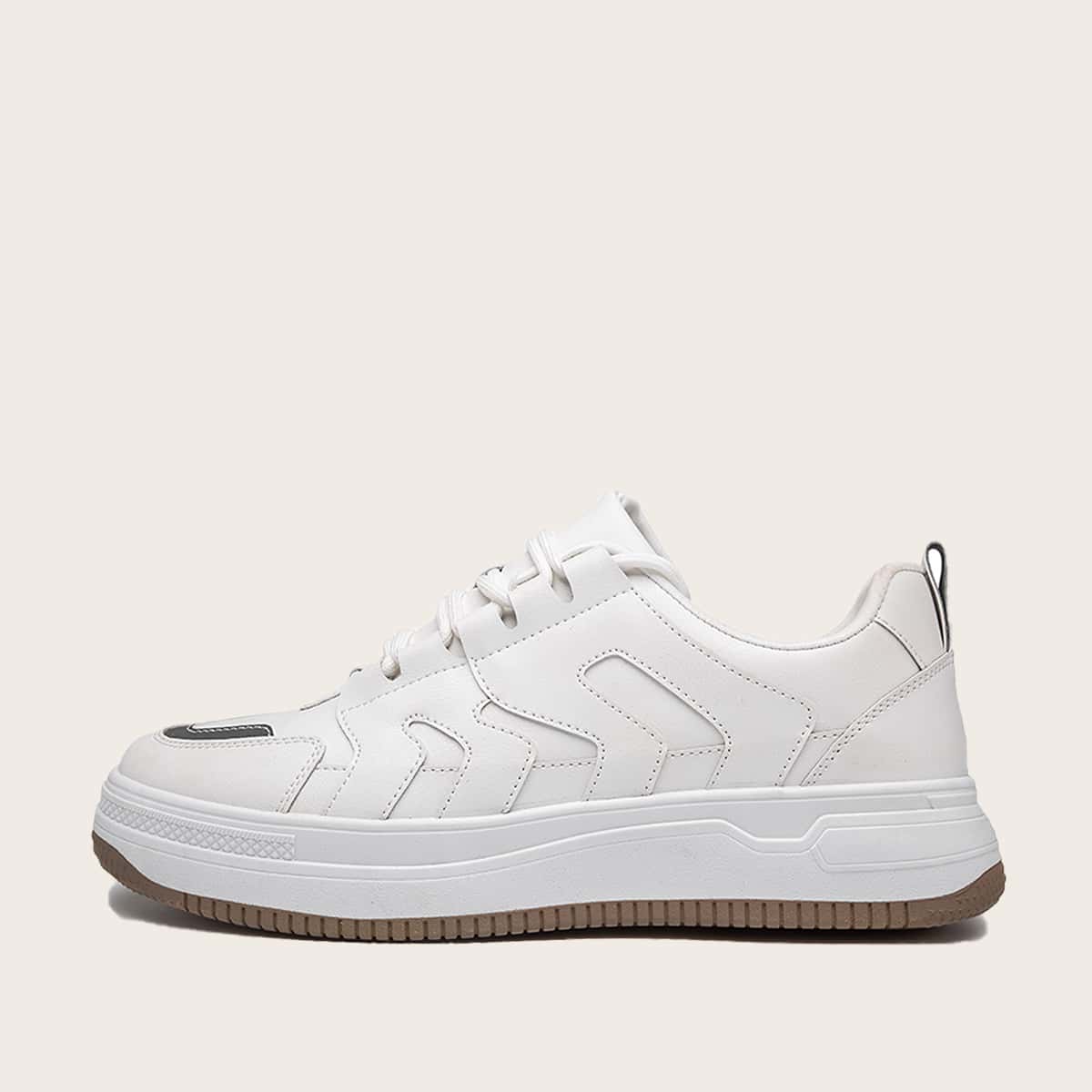 

Guys Lace-up Front Low Top Sneakers, White