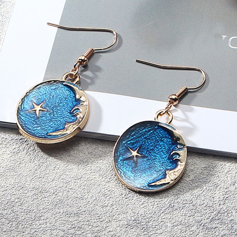 

Galaxy Decor Ring Drop Earrings, Multicolor