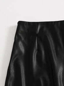 SHEIN Privé Váy Dây kéo màu trơn Giải trí - màu đen - Xem 5