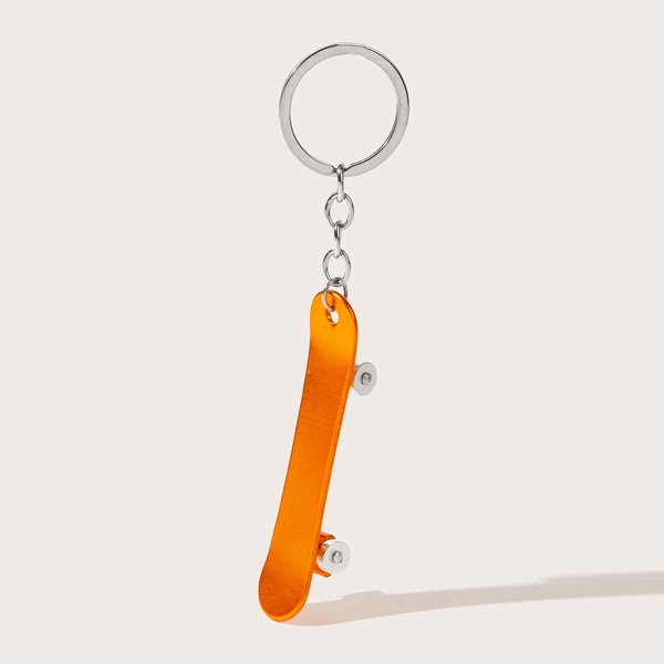 

Skateboard Charm Keychain, Yellow