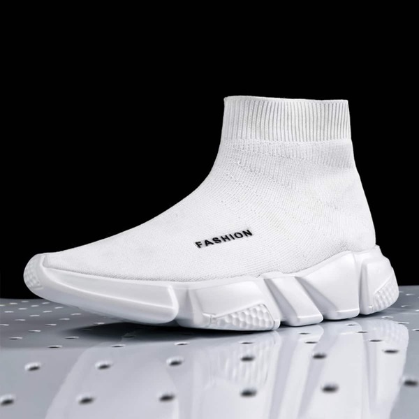 

Men Letter Graphic Slip On Sneakers, White