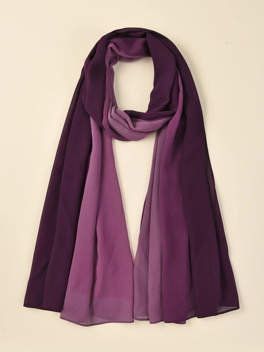 1st Gradient Handmålad Lång Scarf Strand Solskydd Halsduk Huvudduk Casual Arab Turban  Vinter Höst - Blåröd - Visa 1