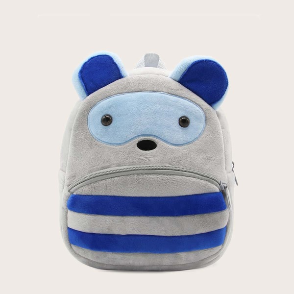 

Kids Cartoon Design Fluffy Backpack, Grey