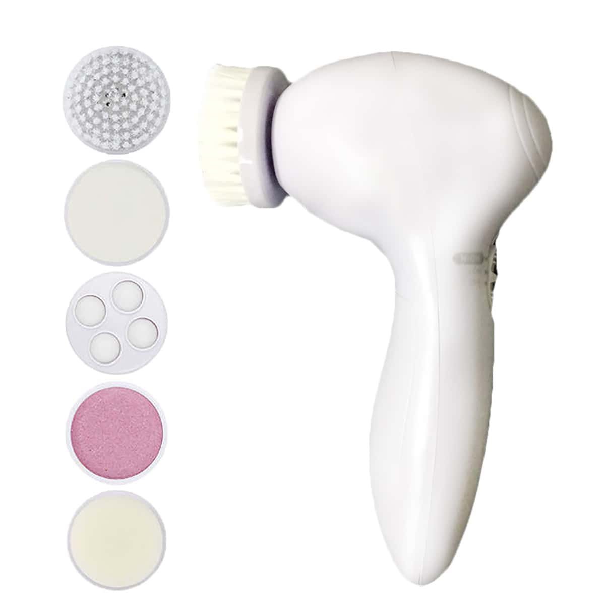 

5 in 1 Electric Facial Cleansing Brush, White