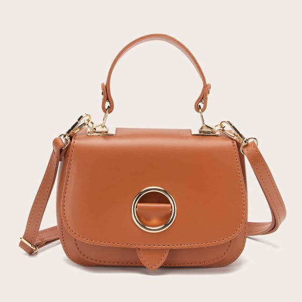 

Minimalist Flap Saddle Bag, Brown