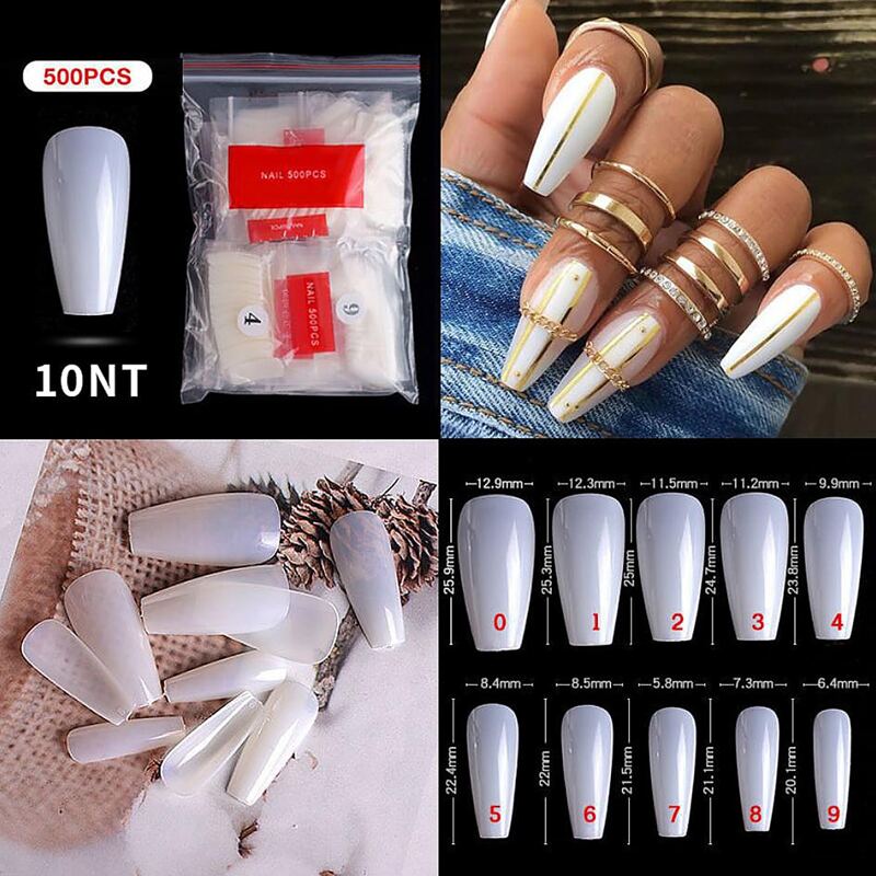 

500pcs Fake Nail, White