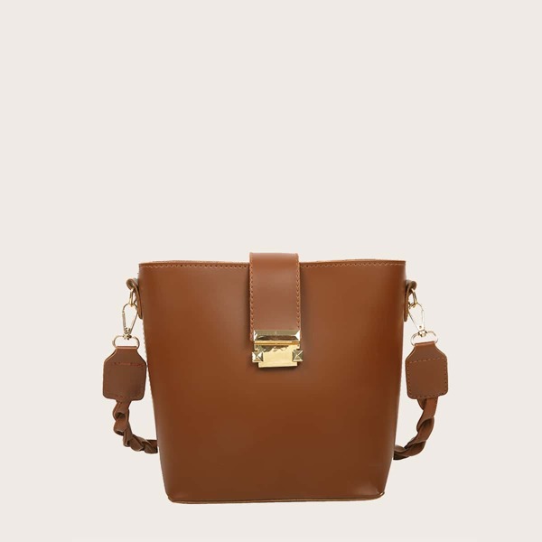 

Minimalist Bucket Bag, Brown