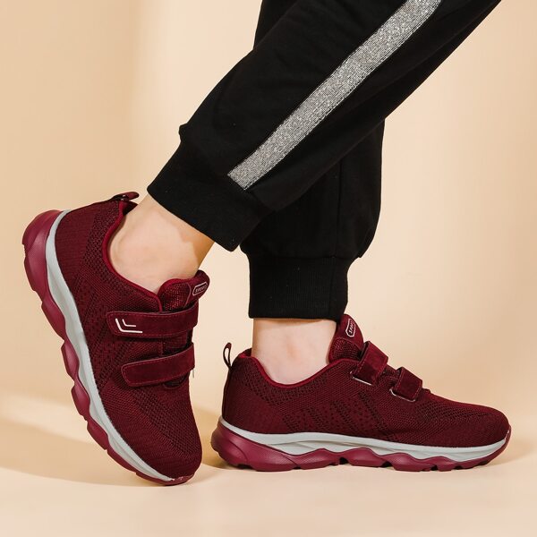 

Minimalist Velcro Strap Wide Fit Sneakers, Red