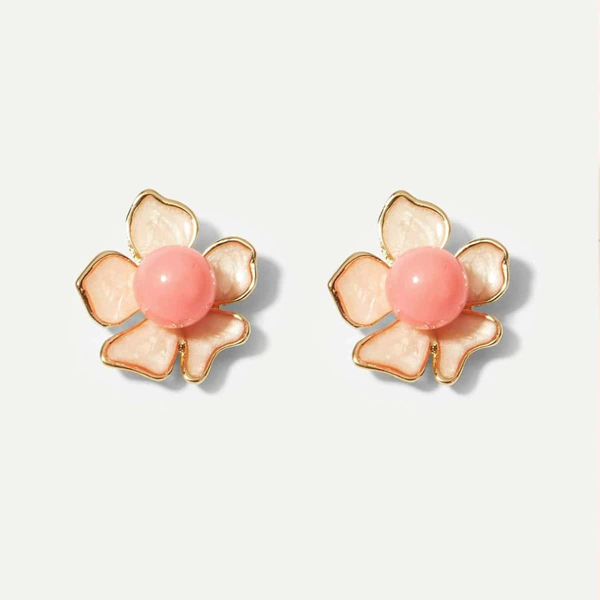 

Flower Design Stud Earrings, Multicolor