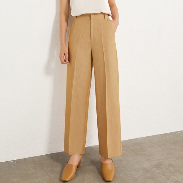 

High Waist Tailored Pants, Camel