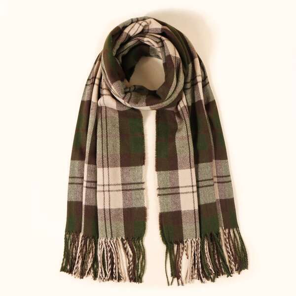 

Men Plaid Pattern Scarf, Multicolor
