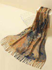 Boho Fringe Shawl Scarf For Daily Wear - Multicolor - View 2