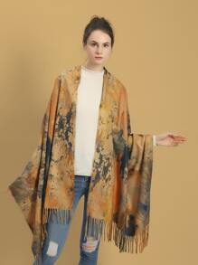 Boho Fringe Shawl Scarf For Daily Wear - Multicolor - View 3