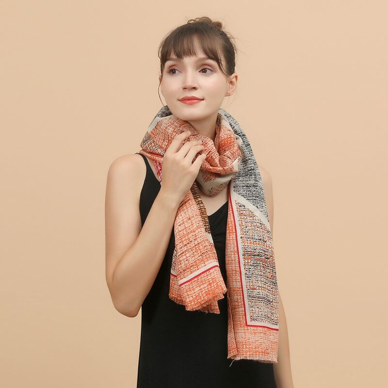 

Color Block Pattern Scarf, Multicolor