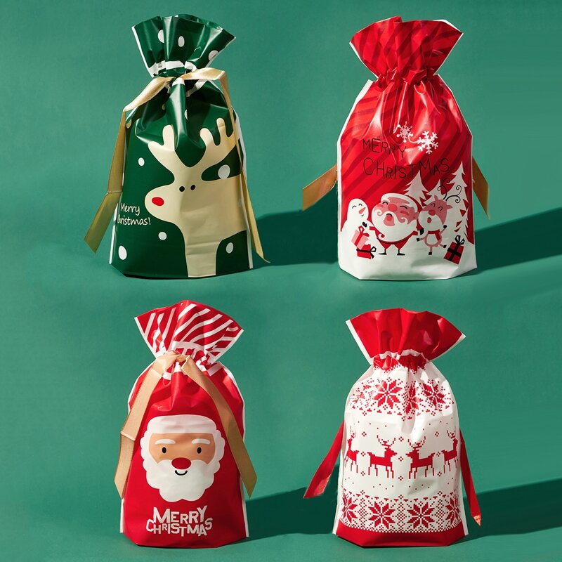 

4pcs Random Christmas Gift Bag, Multicolor