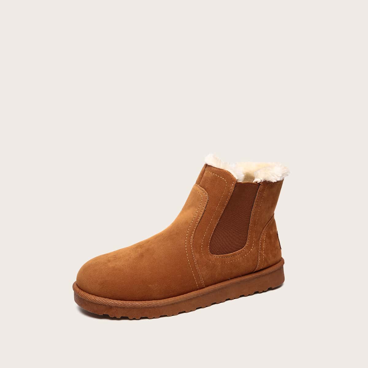 

Fur Lined Chelsea Boots, Brown