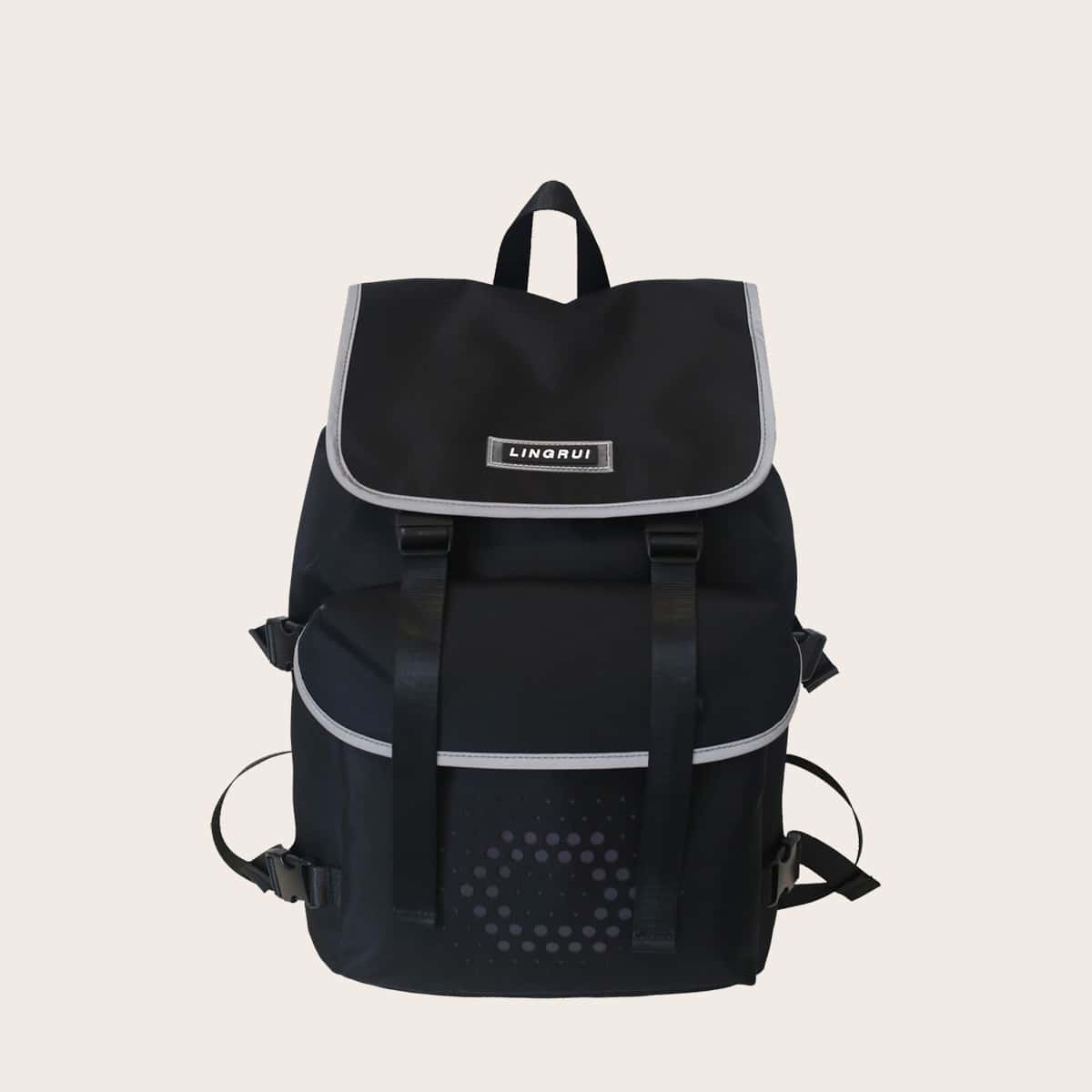 

Guys Reflective Large Capacity Backpack, Black