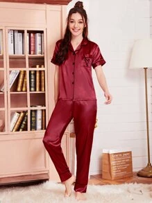 Bộ ngủ Túi Tim Đơn giản - Màu Hoa hồng đỏ - Xem 3