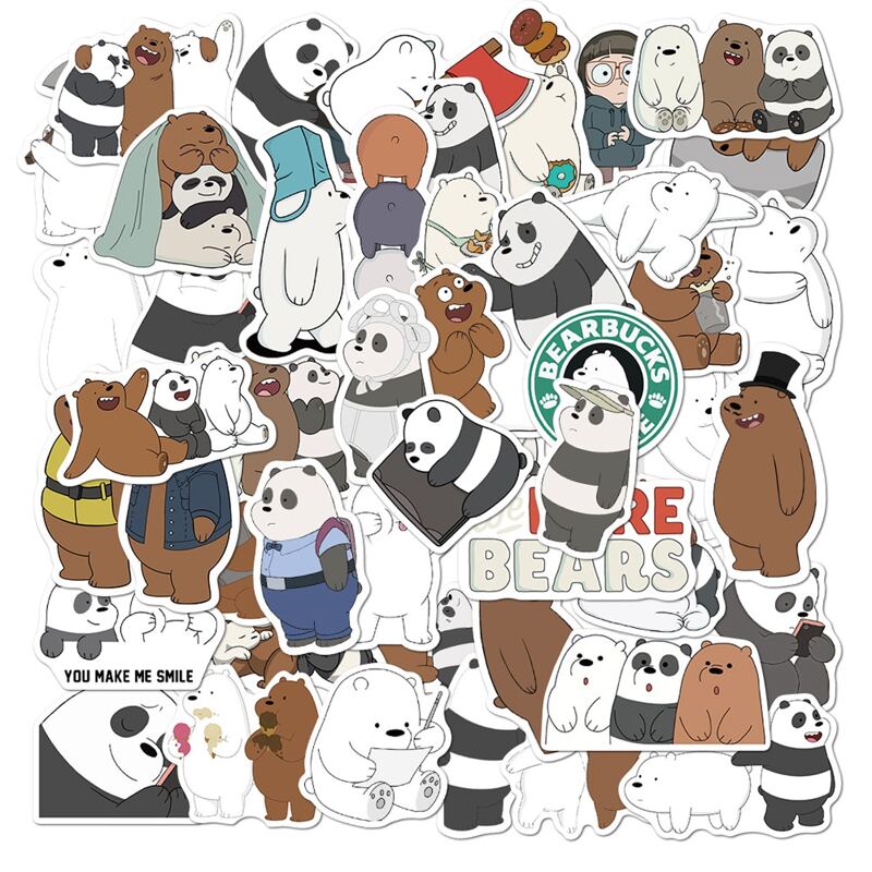 

50pcs Cartoon Bear Sticker, Multicolor