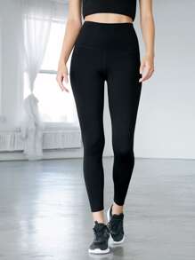 MOTF PREMIUM Quần skinny Xà cạp yoga Liền mạch Căng cao Tập thể dục Quần tất - màu đen - Xem 3