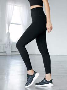 MOTF PREMIUM Quần skinny Xà cạp yoga Liền mạch Căng cao Tập thể dục Quần tất - màu đen - Xem 6