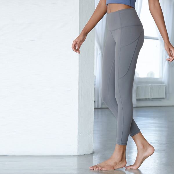 

SPANDEX TOPSTITCHING YOGA LEGGINGS, Grey