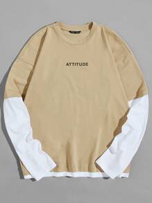 Manfinity RebelGame Men Letter Graphic 2 In1 Tee