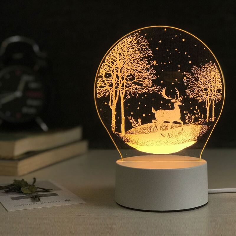 

Deer Pattern Night Light, Yellow