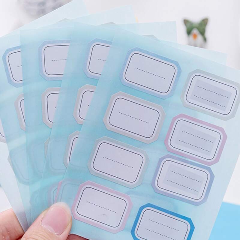

12sheets Self-adhesive Label Sticker, Multicolor