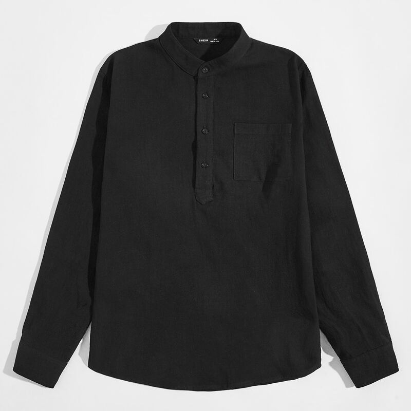 

Guys Pocket Front Shirt, Black